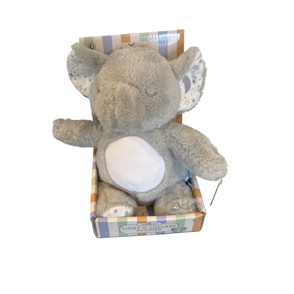 Dreamgro Light & Lullaby Soother Elephant Grey Plush Musical Glowing Baby Toy
